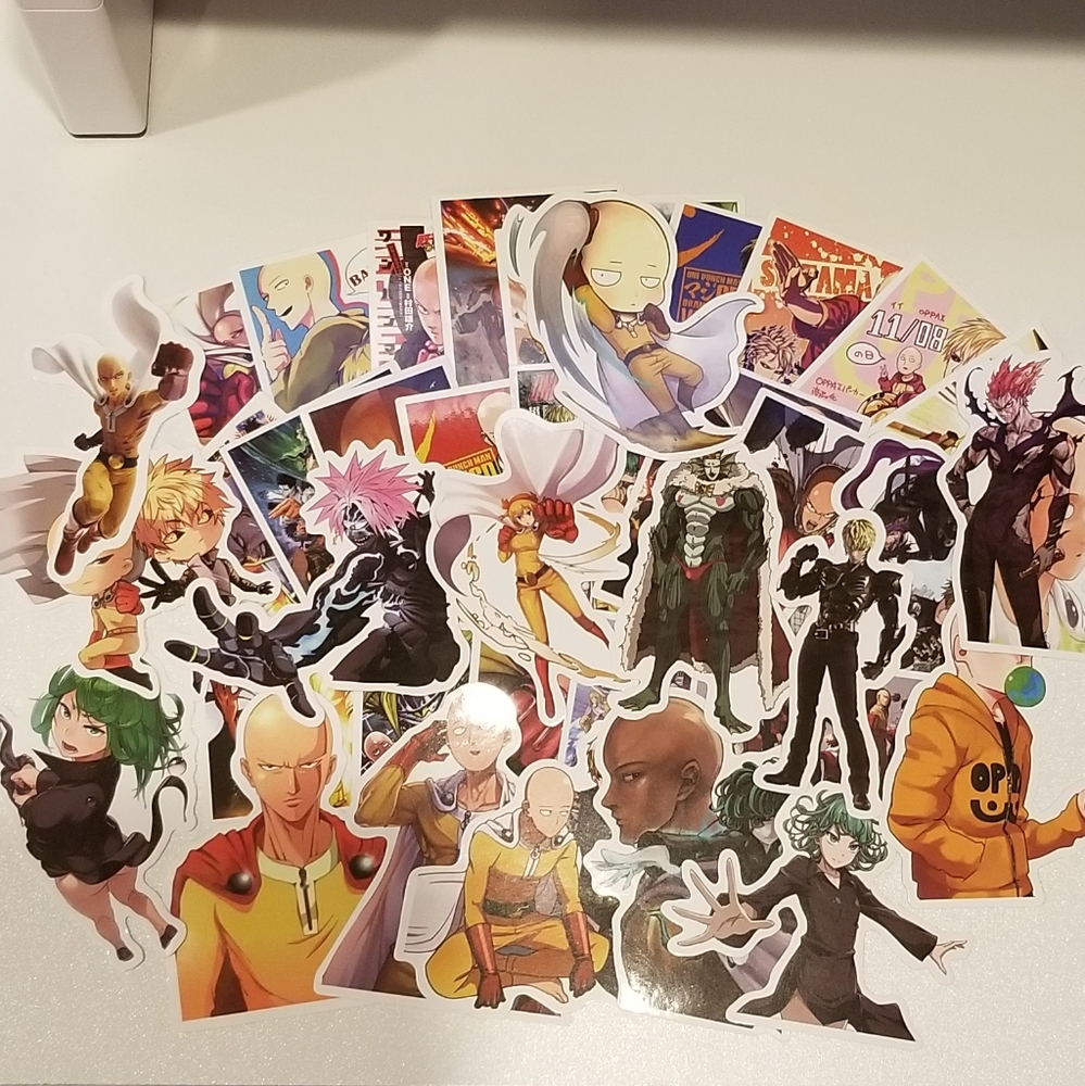 ⭐FREE ADD-ON⭐ 38pcs Lot of One-Punch Man Stickers